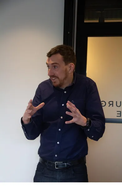 A member presenting to the room